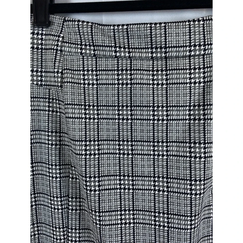 Michael Kors Women's Size Medium Black Gray White Herringbone‎ Pencil Skirt